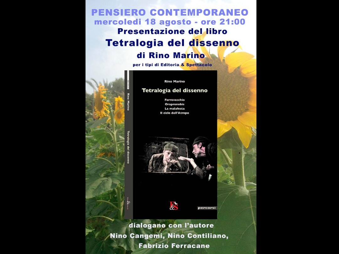 Immagine articolo: Selinunte, Pensiero Contemporaneo presenta “Tetralogia del dissenno” a cura di Rino Marino Immagine articolo: Selinunte, Pensiero Contemporaneo presenta “Tetralogia del dissenno” a cura di Rino Marino