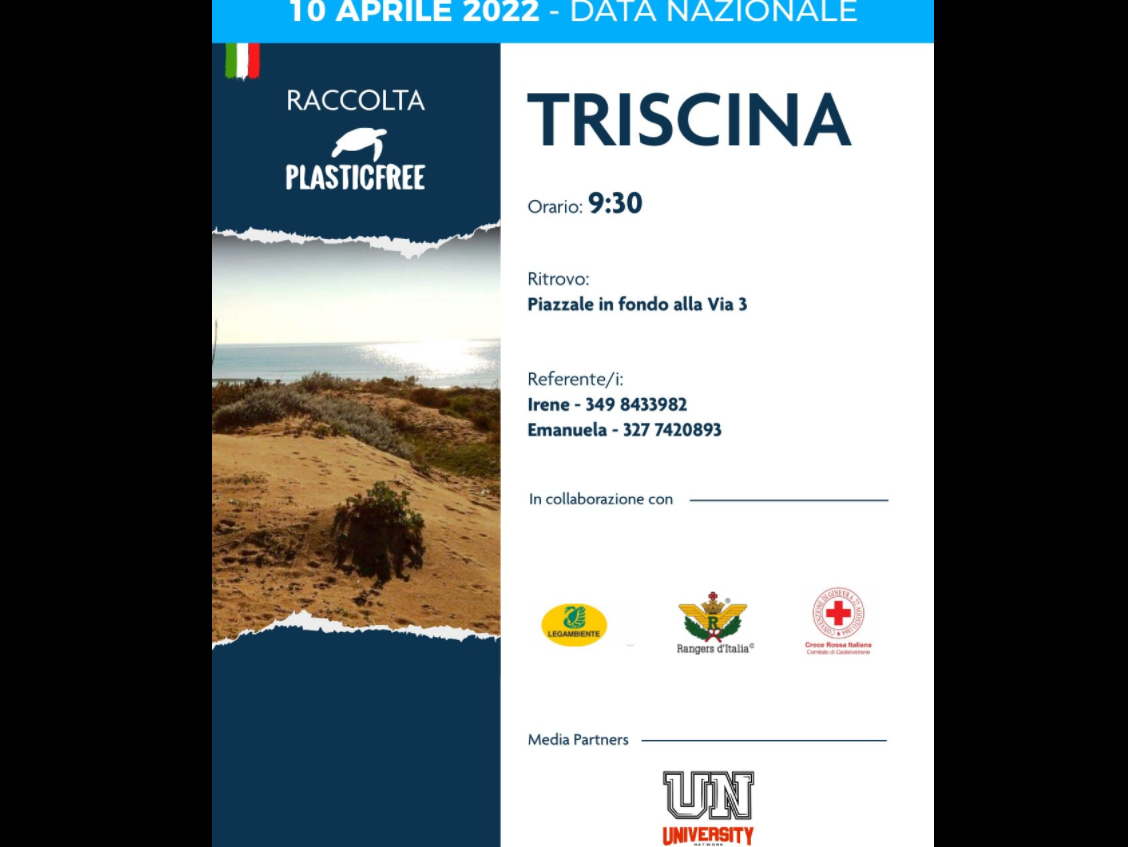 Immagine articolo: Plastic Free Onlus lancia nuovo evento nazionale e anche New York risponde. Appuntamento 10 Aprile a Triscina Immagine articolo: Plastic Free Onlus lancia nuovo evento nazionale e anche New York risponde. Appuntamento 10 Aprile a Triscina