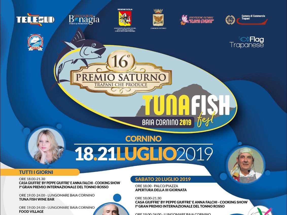 Immagine articolo: Custonaci, dal 18 al 21 luglio la III edizione di Tuna Fish Fest. Fra gli ospiti Anna Falchi, Sasá Salvaggio, Mario Venuti, Ernesto Maria Ponte e lo chef Peppe Giuffrè