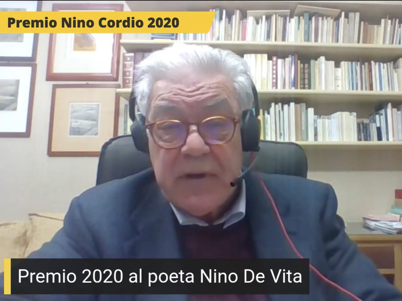 Immagine articolo: Santa Ninfa: Consegnato al poeta Nino De Vita il premio Cordio 2020