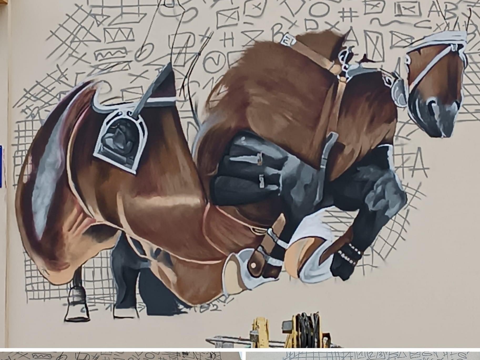 Immagine articolo: Un murales del piccolo Giuseppe Di Matteo a cavallo per celebrare l'intitolazione della scuola in sua memoria