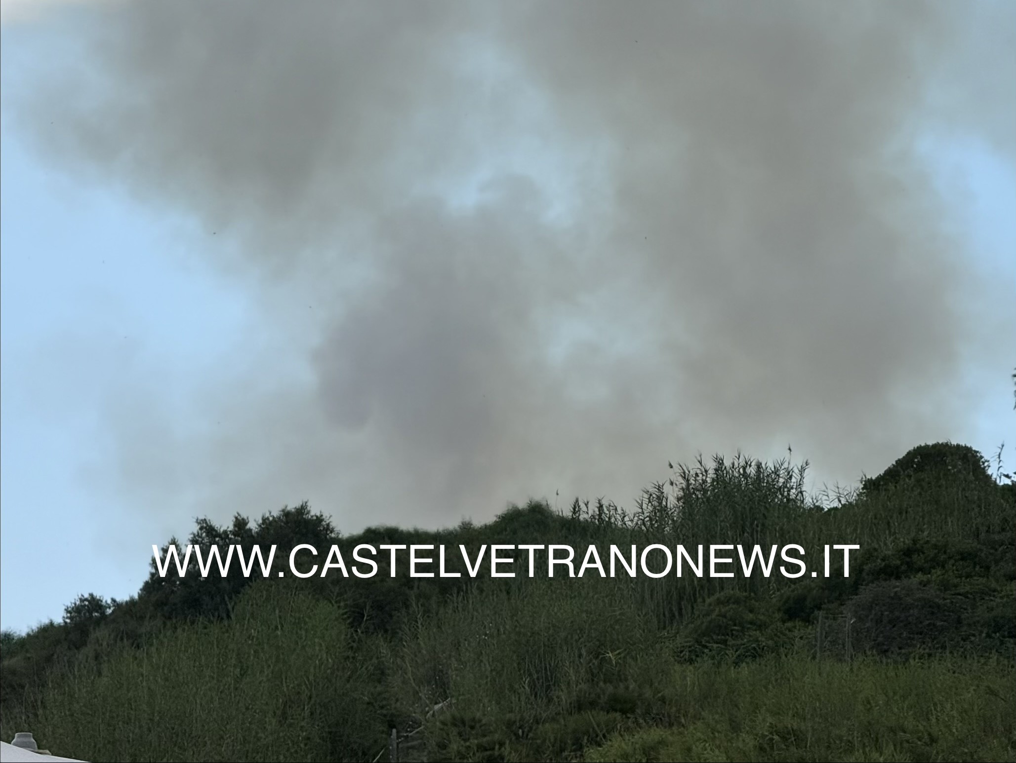 Immagine articolo: Marinella, fiamme sul costone zona depuratore, sul posto i Vigili del fuoco 