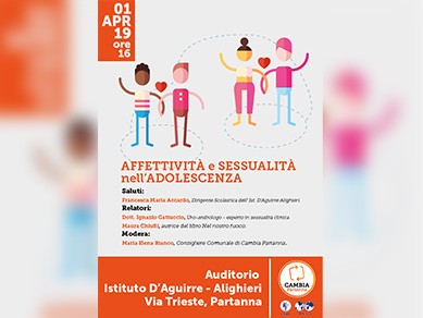 Immagine articolo: A Partanna una conferenza su affettività e sessualità nell'età adolescenziale Immagine articolo: A Partanna una conferenza su affettività e sessualità nell'età adolescenziale