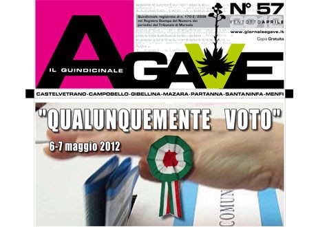 La copertina del 57esimo numero del giornale Agave La copertina del 57esimo numero del giornale Agave