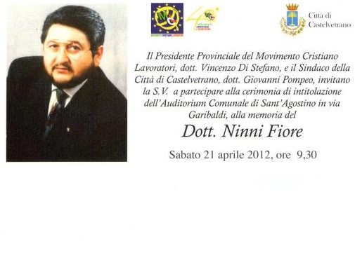 Immagine articolo: L’Auditorium di Sant’Agostino sarà intitolato al Dott. Ninni Fiore. Sabato la cerimonia Immagine articolo: L’Auditorium di Sant’Agostino sarà intitolato al Dott. Ninni Fiore. Sabato la cerimonia