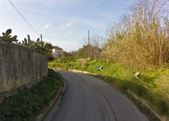Una curva della Strada Provinciale 24, Mazara del Vallo - Castelvetrano