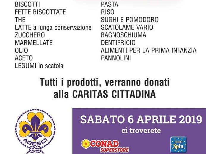 Immagine articolo: Partanna. Domani raccolta alimentare degli scout per la Caritas per aiutare le famiglie disagiate Immagine articolo: Partanna. Domani raccolta alimentare degli scout per la Caritas per aiutare le famiglie disagiate
