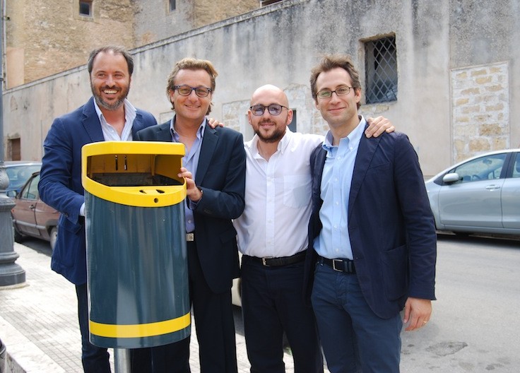 Gaspare Spallino, il sindaco Felice Errante, Salvatore Leone e l'ass. Marco Campagna Gaspare Spallino, il sindaco Felice Errante, Salvatore Leone e l'ass. Marco Campagna