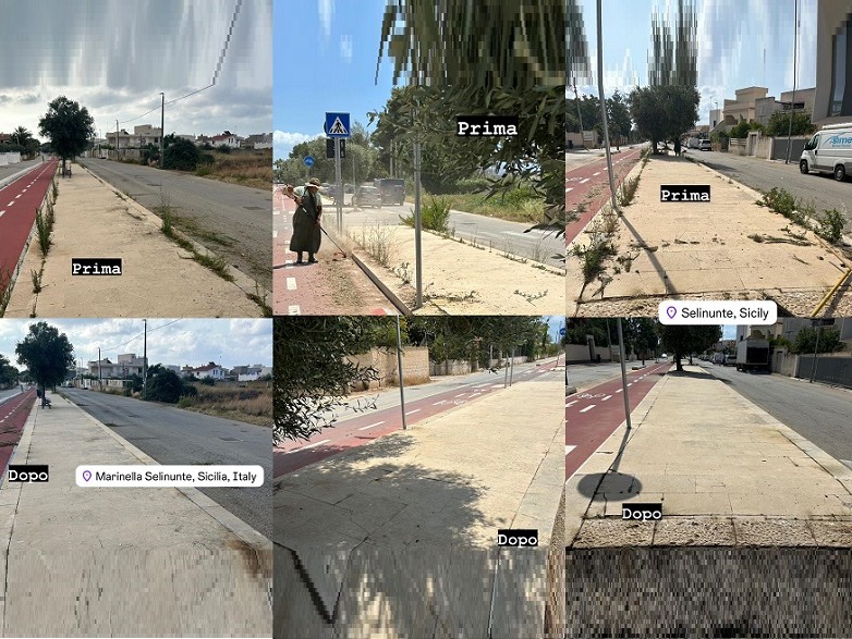 Immagine articolo: Marinella, Christian Carrara e operai dell'azienda di famiglia ripuliscono lo spartitraffico in direzione Pineta Immagine articolo: Marinella, Christian Carrara e operai dell'azienda di famiglia ripuliscono lo spartitraffico in direzione Pineta