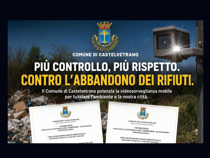 Immagine articolo: Castelvetrano, arrivano le foto-trappole contro l’abbandono dei rifiuti Immagine articolo: Castelvetrano, arrivano le foto-trappole contro l’abbandono dei rifiuti