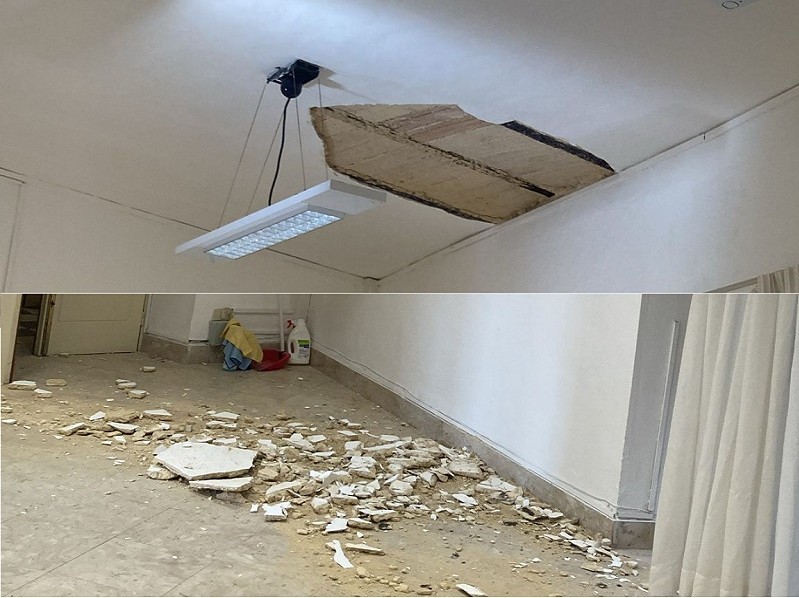 Immagine articolo: Castelvetrano, intonaci e calcinacci cadono dal tetto dell'edificio che dovrebbe ospitare nuovamente l'Ufficio Legale Immagine articolo: Castelvetrano, intonaci e calcinacci cadono dal tetto dell'edificio che dovrebbe ospitare nuovamente l'Ufficio Legale