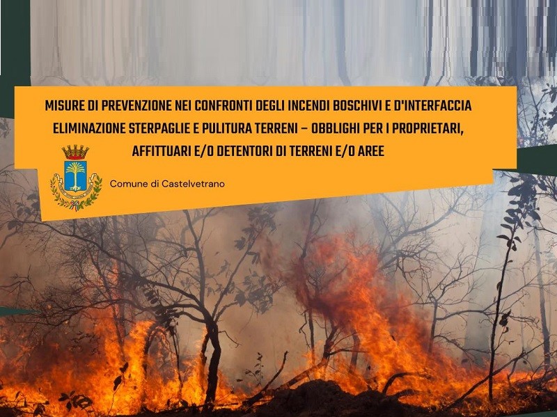 Immagine articolo: Prevenzione incendi e tutela ambiente, Comune emana ordinanza. Ecco le principali disposizioni Immagine articolo: Prevenzione incendi e tutela ambiente, Comune emana ordinanza. Ecco le principali disposizioni