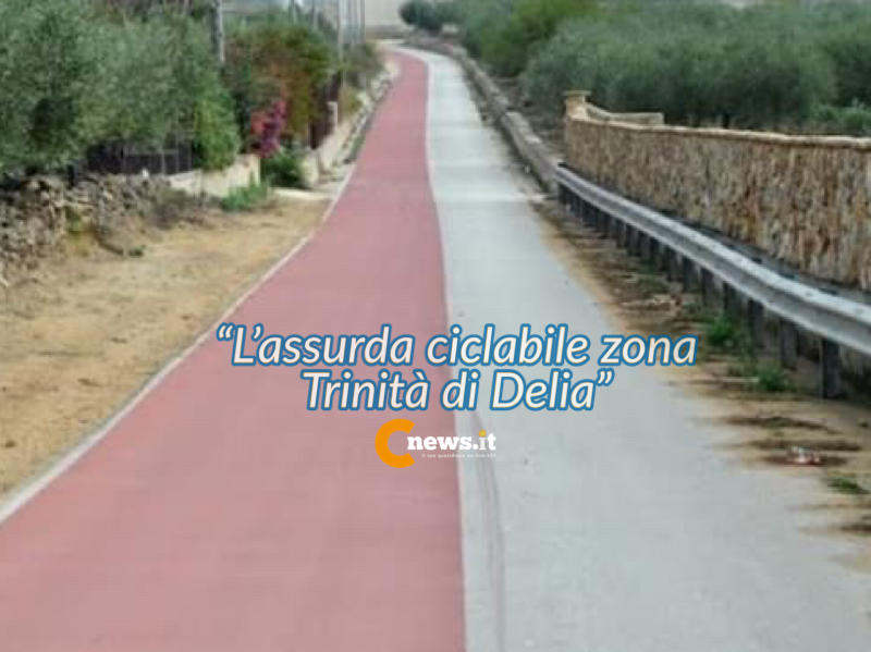 Immagine articolo: Il lettore scrive, "l'assurda pista ciclabile che conduce verso la zona Trinità di Delia" FOTO