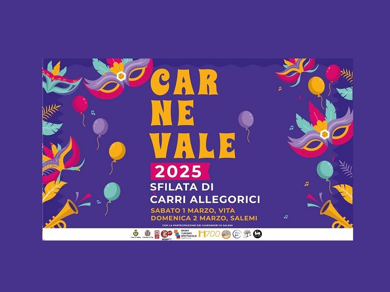 Immagine articolo: Salemi e Vita si preparano al Carnevale 2025, previste due sfilate di carri allegorici Immagine articolo: Salemi e Vita si preparano al Carnevale 2025, previste due sfilate di carri allegorici