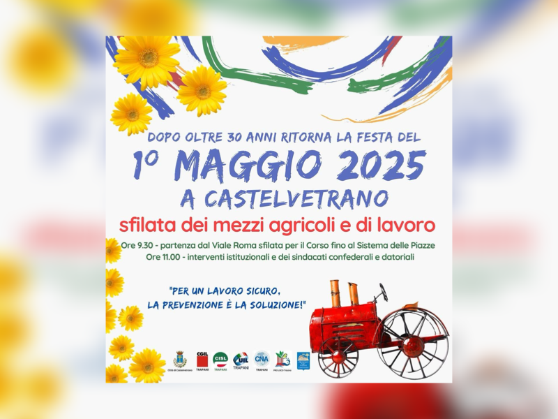 Immagine articolo: Castelvetrano, dopo oltre 30 anni tornano i festeggiamenti del 1º maggio. Eventi a Marinella di Selinunte Immagine articolo: Castelvetrano, dopo oltre 30 anni tornano i festeggiamenti del 1º maggio. Eventi a Marinella di Selinunte