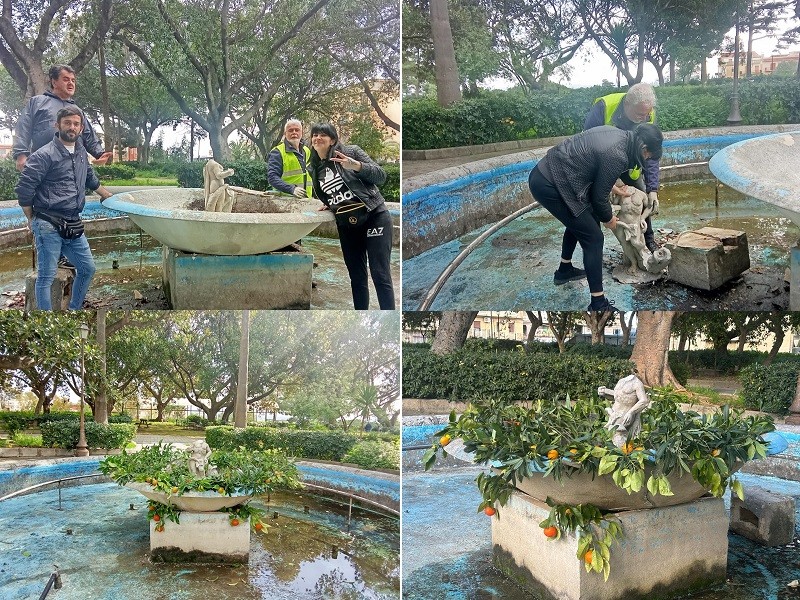 Immagine articolo: Cittadini del progetto Seis rimettono in piedi la vasca di Villa Falcone e Borsellino Immagine articolo: Cittadini del progetto Seis rimettono in piedi la vasca di Villa Falcone e Borsellino