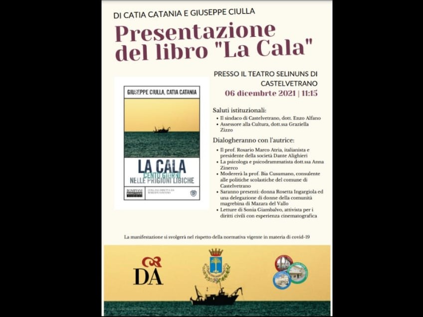 Immagine articolo: CVetrano, lunedì 6 dicembre al Teatro Selinus avrà luogo la presentazione del libro "La Cala" Immagine articolo: CVetrano, lunedì 6 dicembre al Teatro Selinus avrà luogo la presentazione del libro "La Cala"
