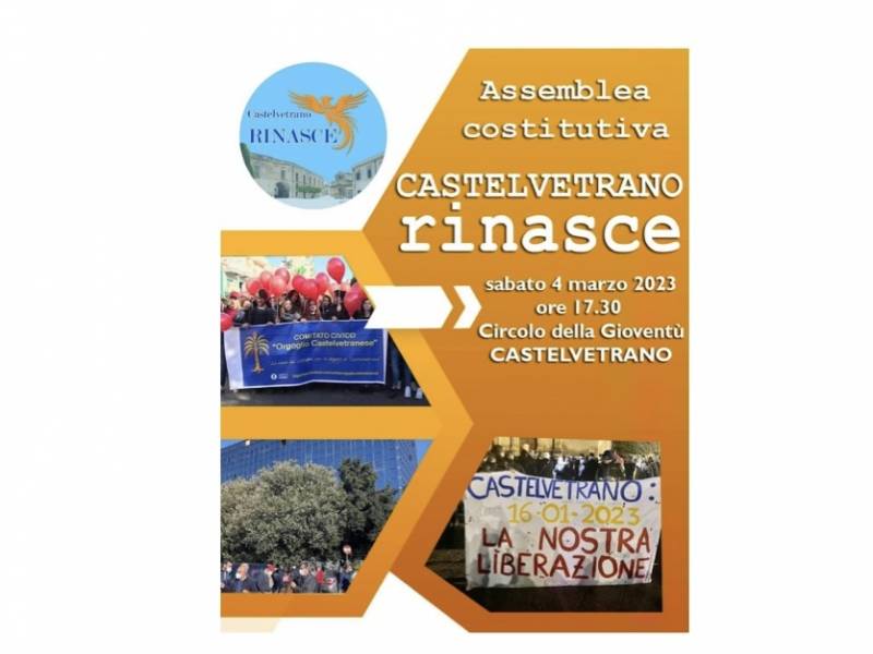 Immagine articolo: Sabato 4 Marzo al Circolo della Gioventù la prima assemblea di “Castelvetrano rinasce”