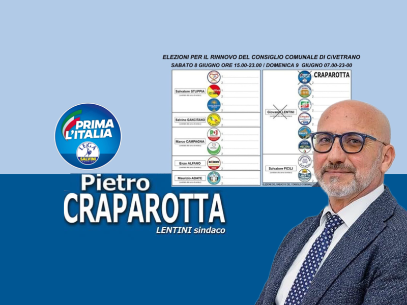 Immagine articolo: Amministrative 2024, Pietro Craparotta: "Castelvetrano merita di più e insieme possiamo raggiungere traguardi importanti"