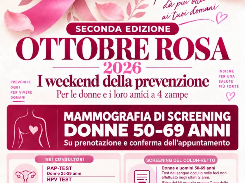 Immagine articolo: Ottobre Rosa, al via la prevenzione ASP Trapani: screening gratuiti e iniziative pet friendly