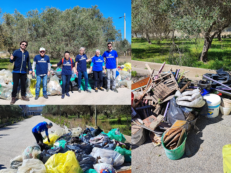 Immagine articolo: I volontari Plastic Free all'opera nella giornata di ieri. Tanti rifiuti raccolti