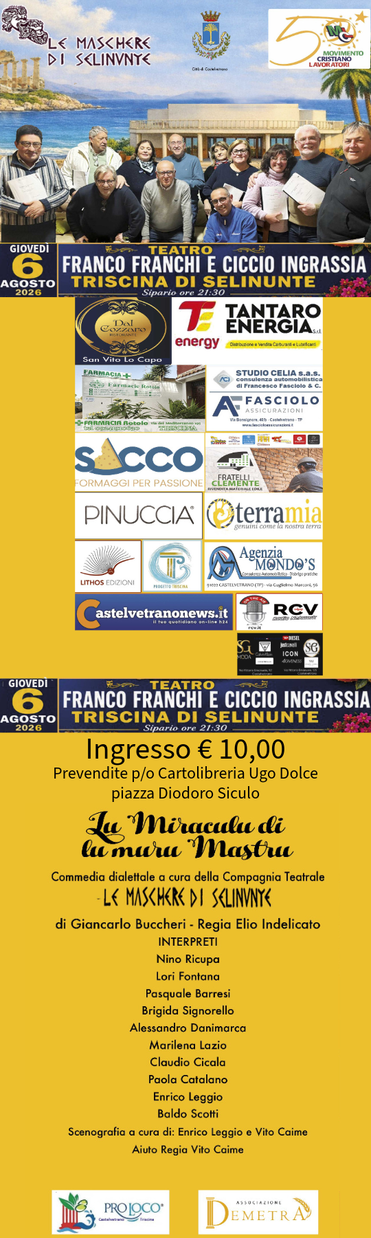 Commedia Elio fino al 6 agosto A5